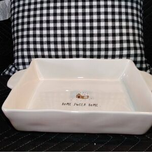 Rae Dunn Home Sweet Home White Ceramic Baking Dish